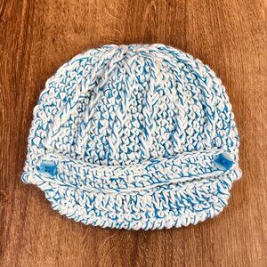Pistil Brim Beanie Knit Winter Hat Blue White